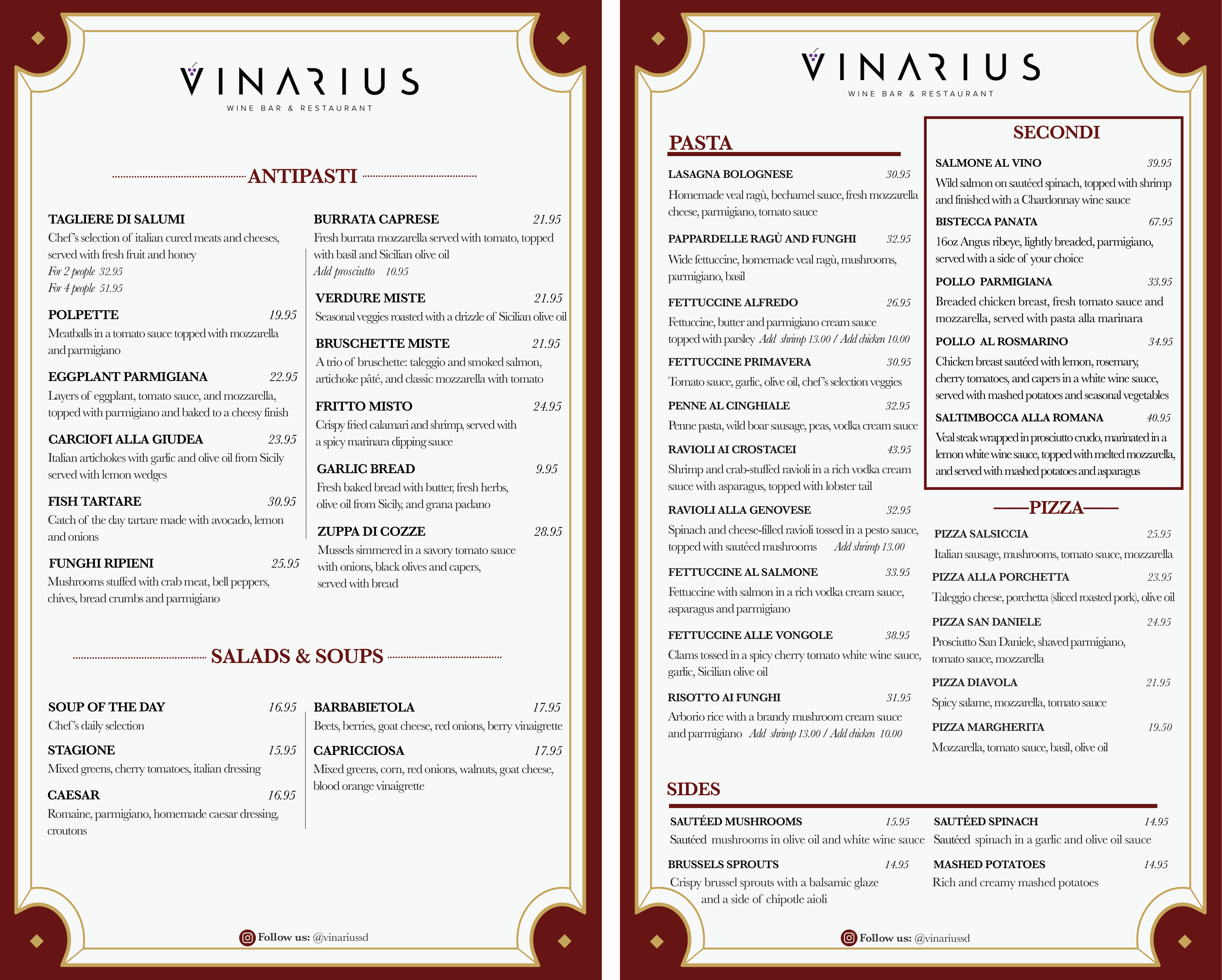 Vinus Menu Vinarius – Wine Bar & Restaurant